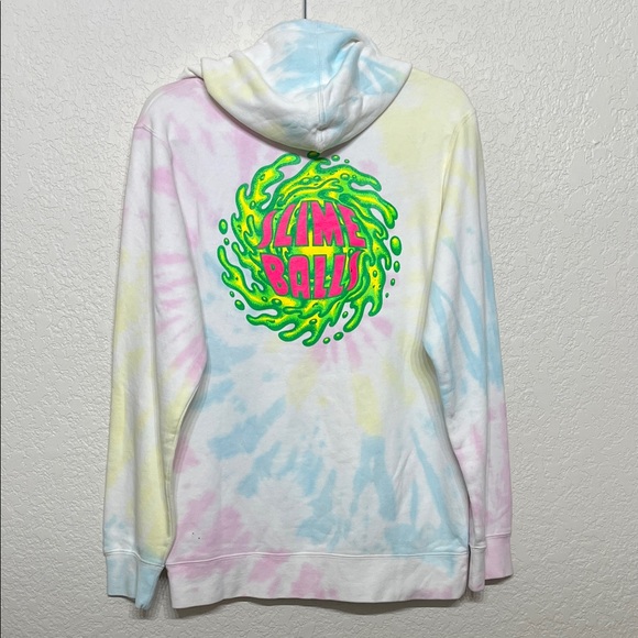 Santa Cruz Skateboards Men’s Small Slime Balls Tie-Dye Hoodie - Picture 6 of 8